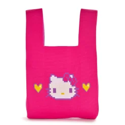 NAKAJIMA CORPORATION Hello Kitty Pink Knit Shopper Bag (Retro Pixel Series)