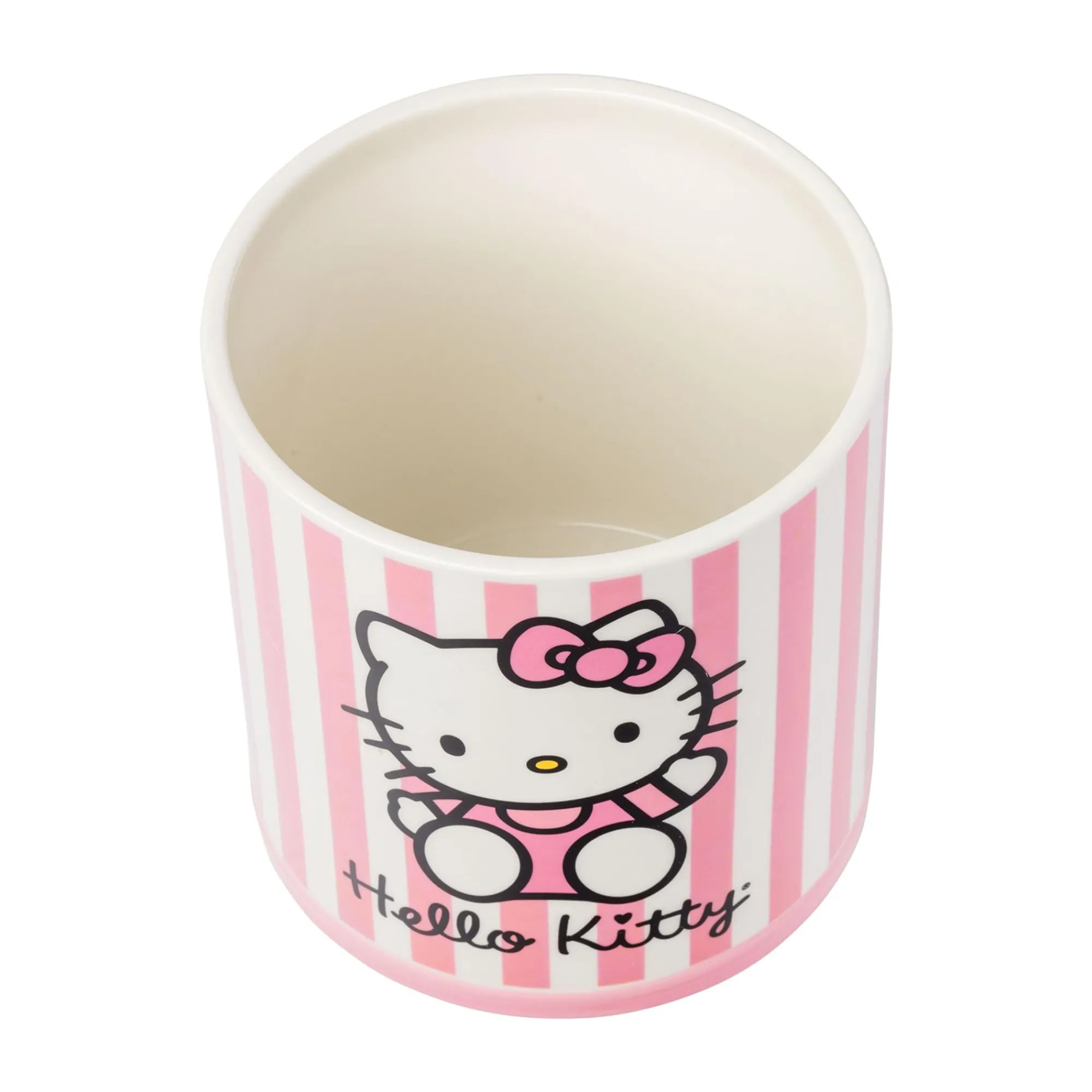Silver Buffalo Hello Kitty Pink Stripe Ceramic Storage Jar