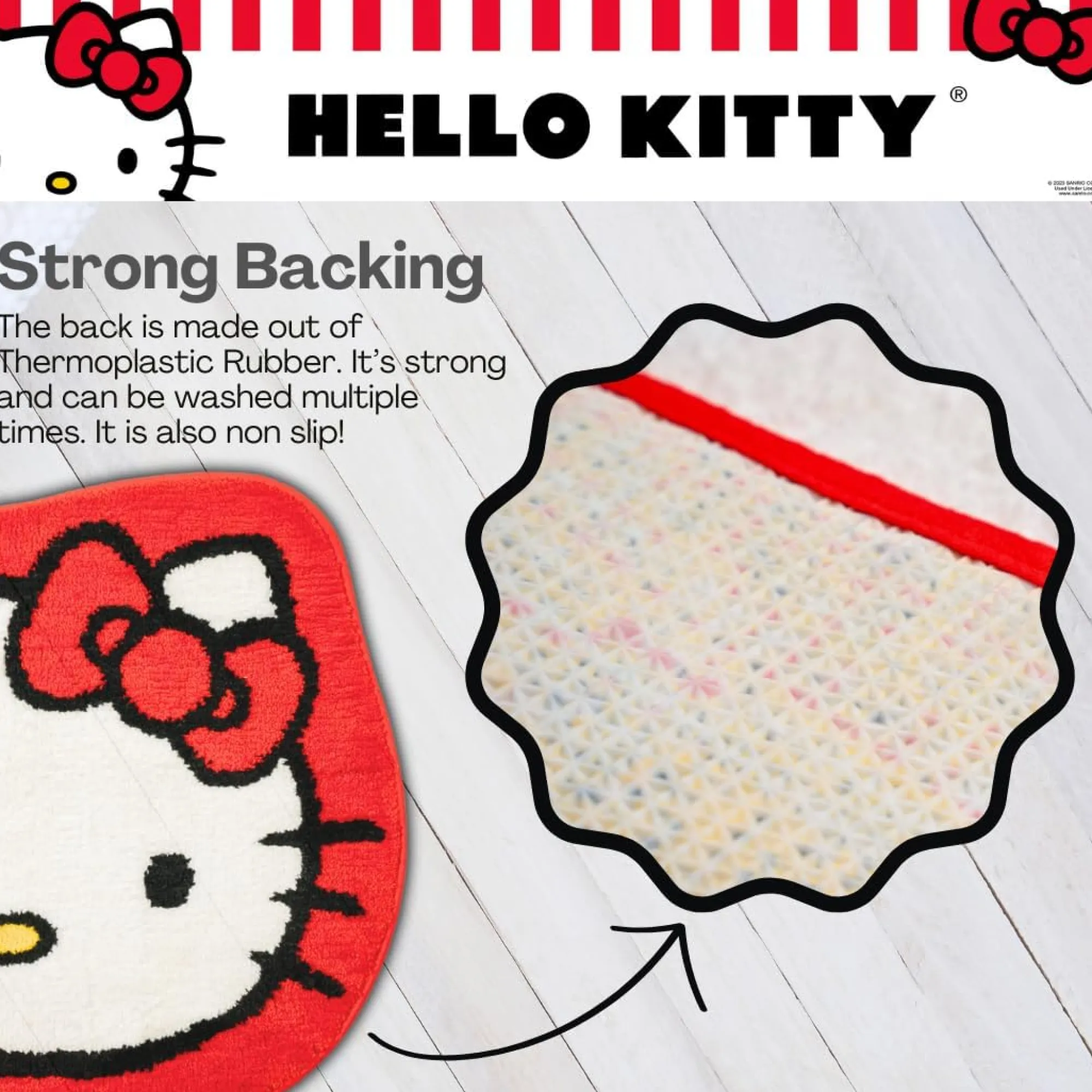 Franco Manufacturing Co Inc Hello Kitty Plush Bathroom Mat
