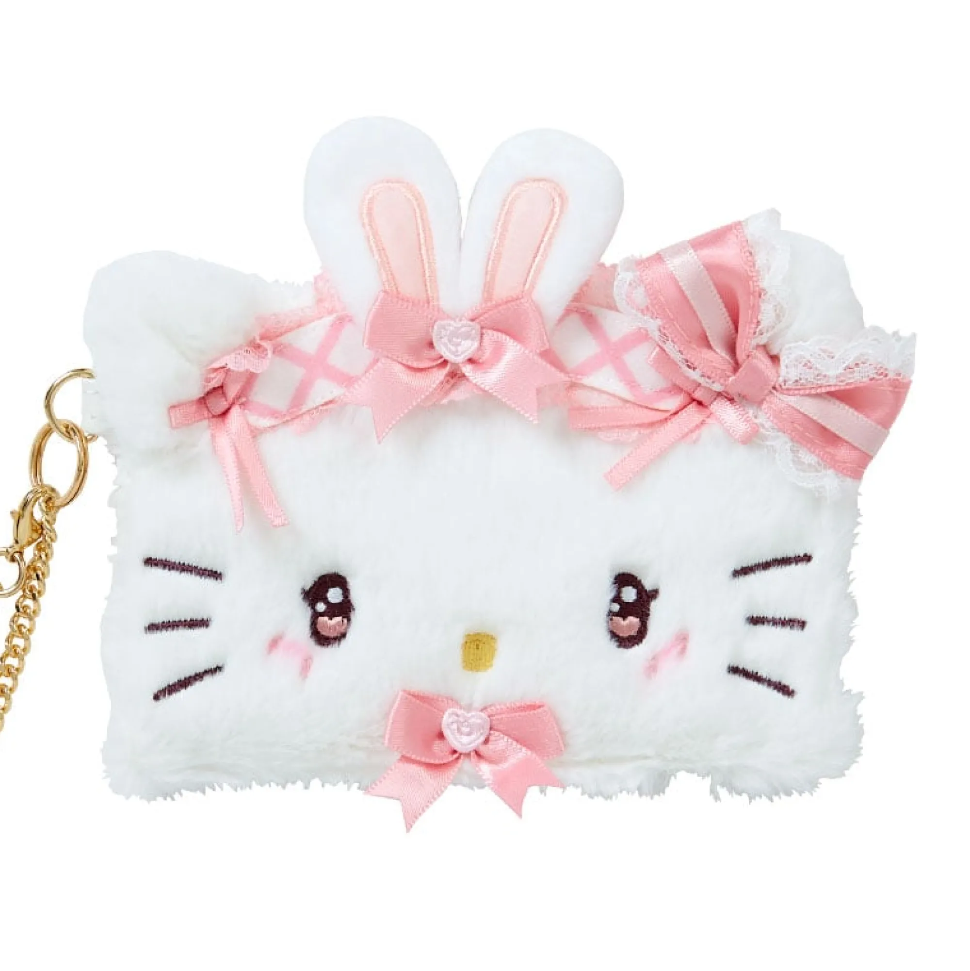 Japan Original Hello Kitty Plush Card Case (Ribbon Party Series)