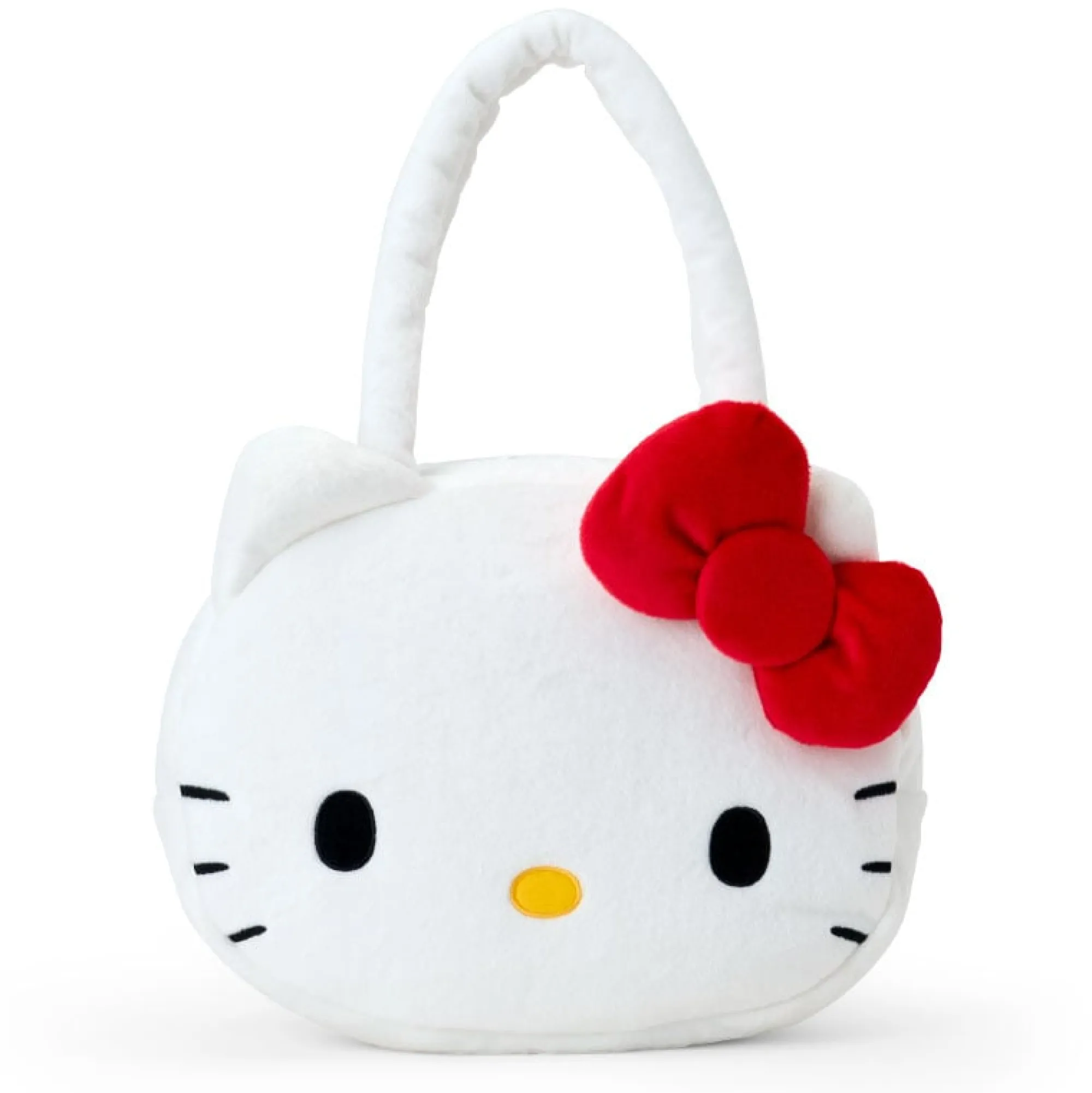 Japan Original Hello Kitty Plush Face Tote Bag