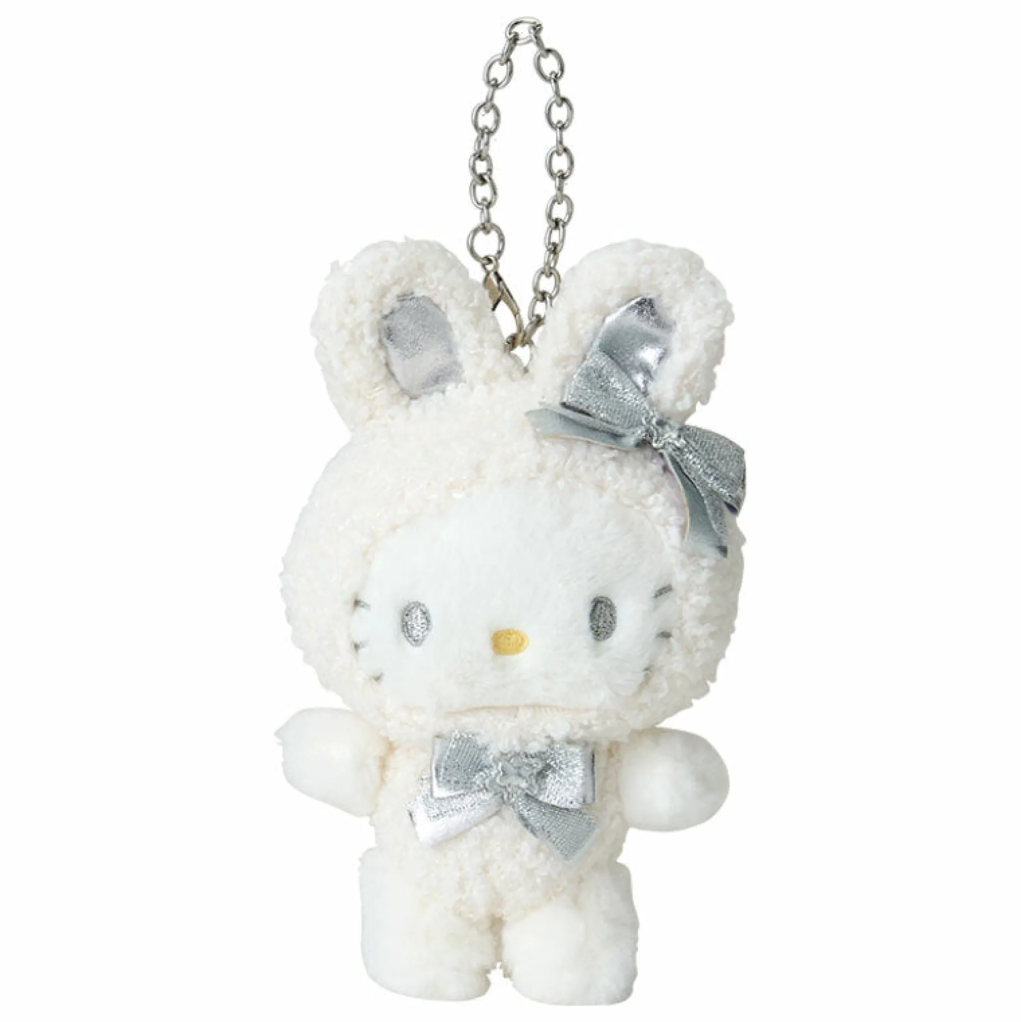 Japan Original Hello Kitty Plush Mascot Bag Charm (Snow Bunny Series)