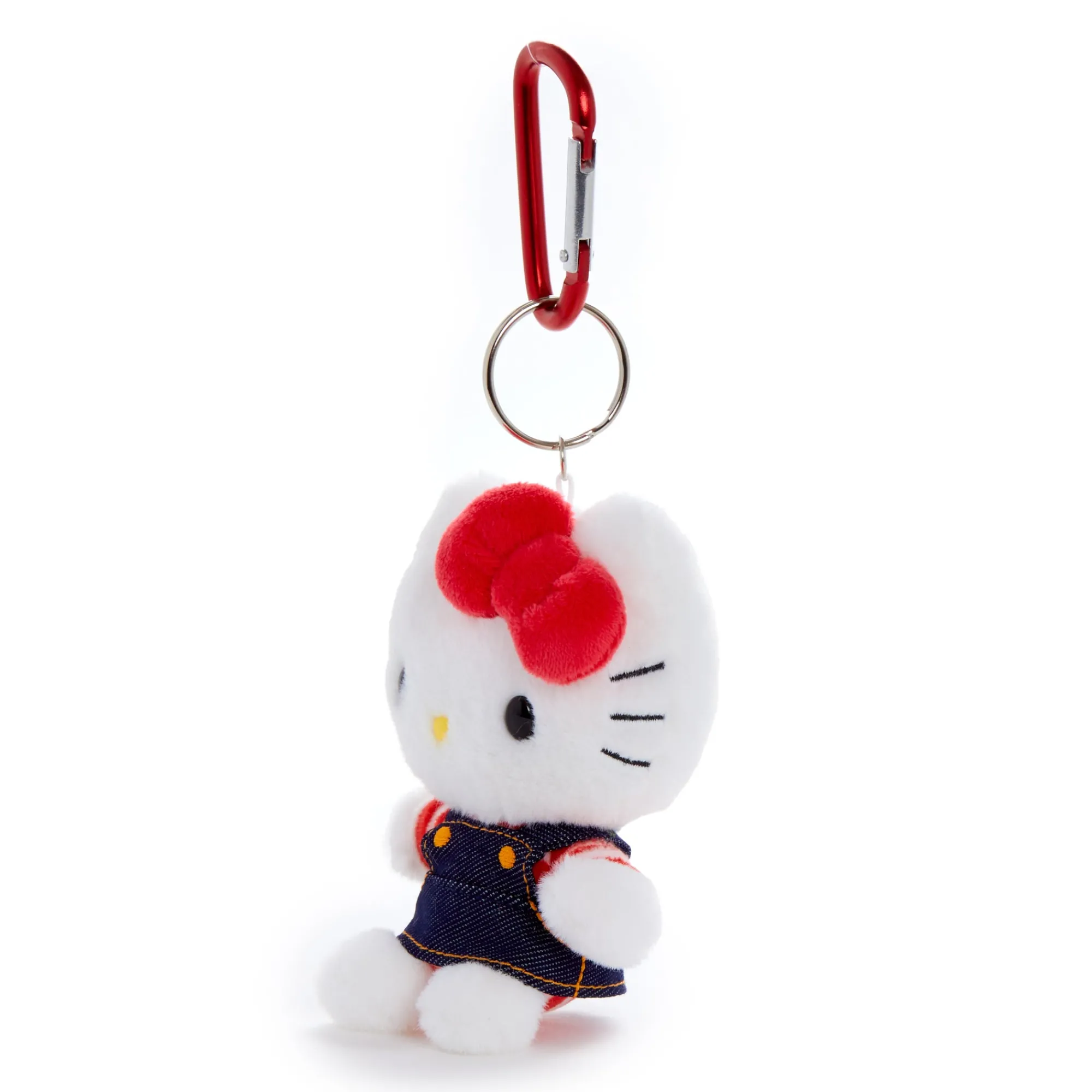NAKAJIMA CORPORATION Hello Kitty Plush Mascot Keychain (Denim Jumper)