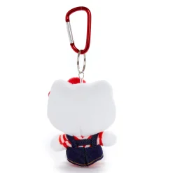 NAKAJIMA CORPORATION Hello Kitty Plush Mascot Keychain (Denim Jumper)