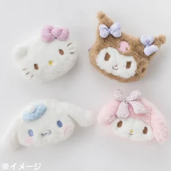 Japan Original Hello Kitty Plush Mini Face Pouch (Retro Pastel Series)