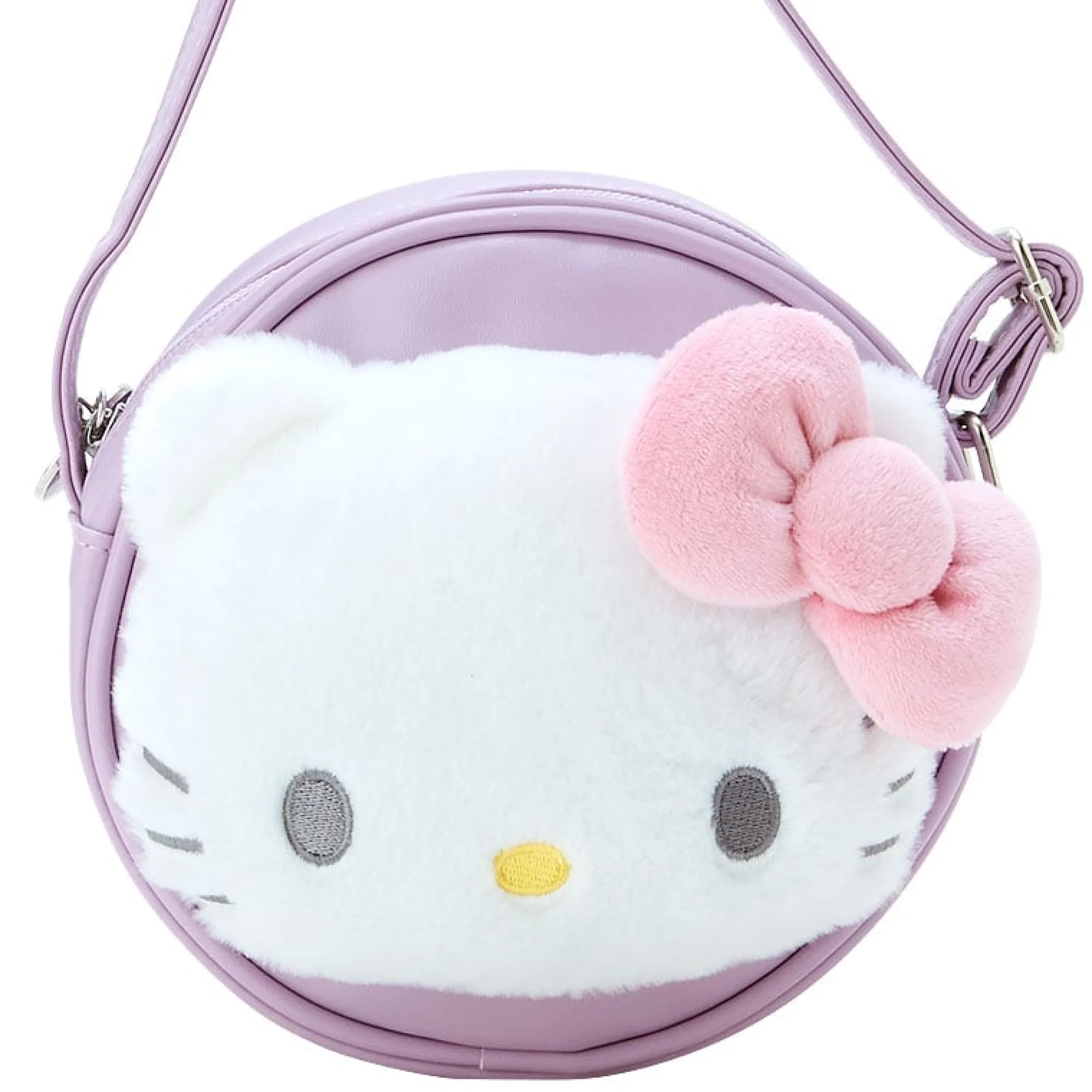 Japan Original Hello Kitty Plush Round Crossbody Bag
