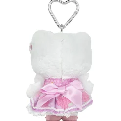 Global Original Hello Kitty Raspberry Plush Mascot Keychain (50th Anniv. Floral Series)