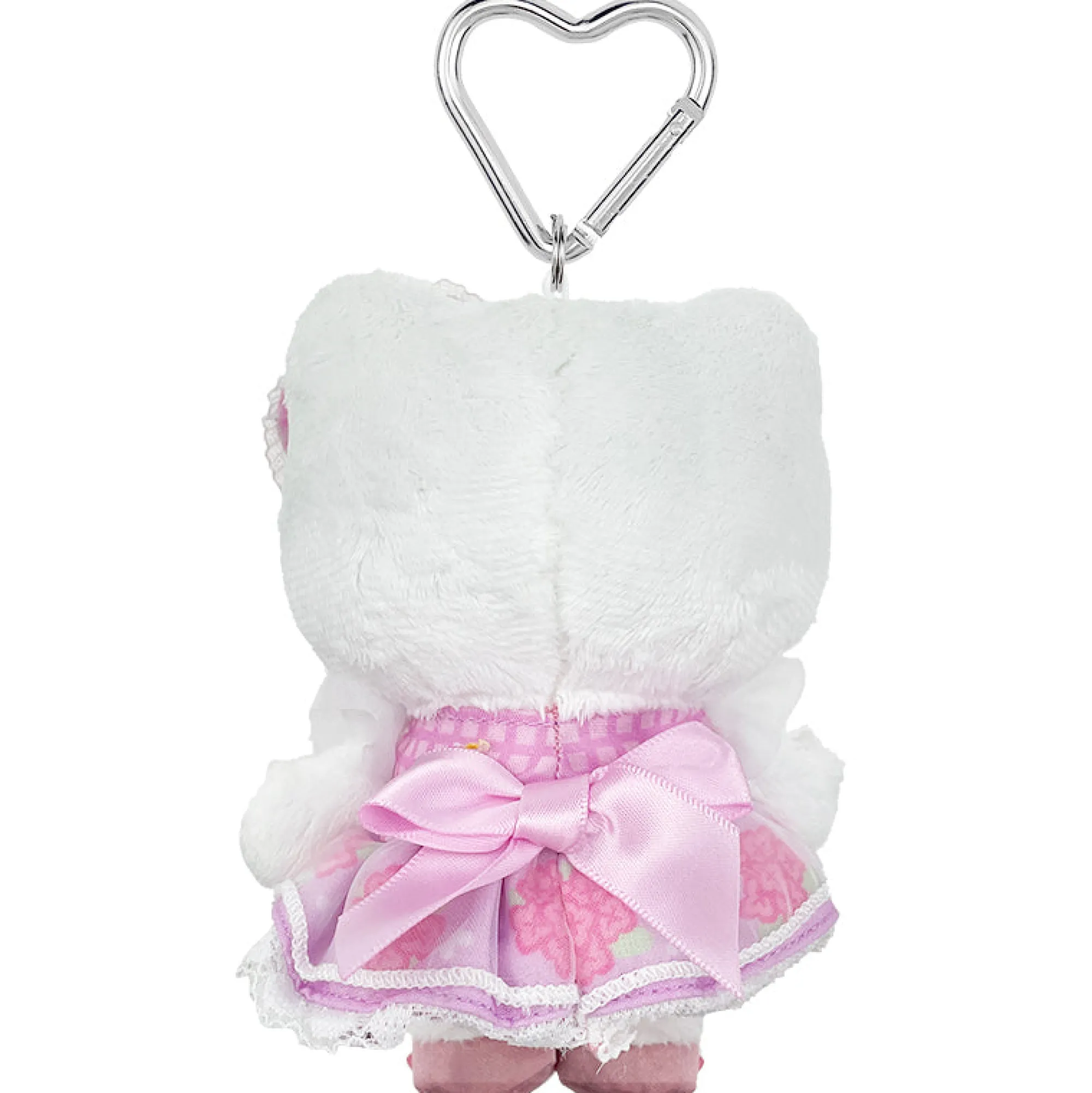 Global Original Hello Kitty Raspberry Plush Mascot Keychain (50th Anniv. Floral Series)
