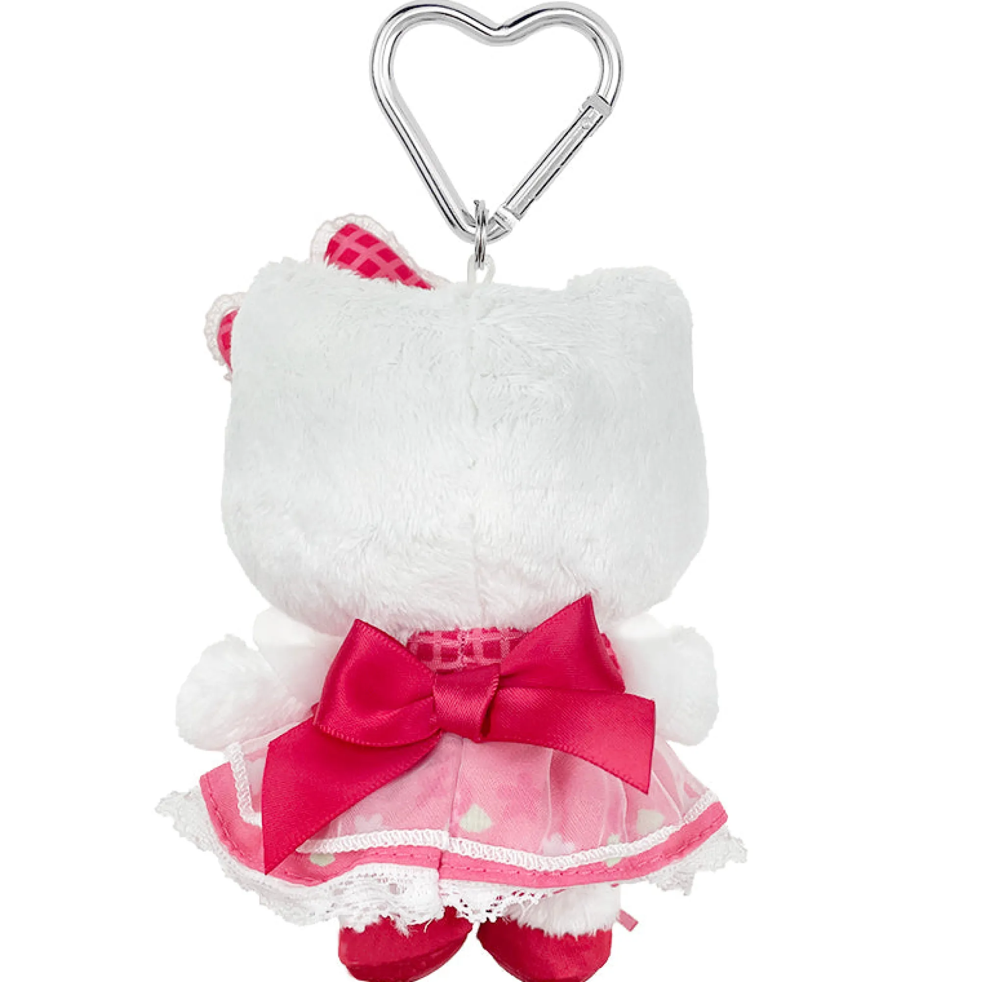 Global Original Hello Kitty Red Plush Mascot Keychain (50th Anniv. Floral Series)