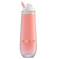 JoyJolt Hello Kitty Stay Gold Stemless Flutes (Set of 4)