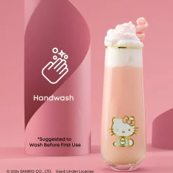 JoyJolt Hello Kitty Stay Gold Stemless Flutes (Set of 4)
