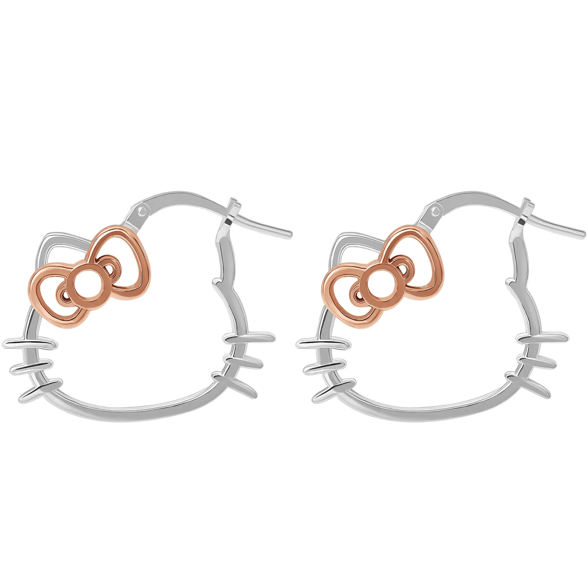 JACMEL JEWELRY INC Hello Kitty Sterling Silver Hoop Earrings