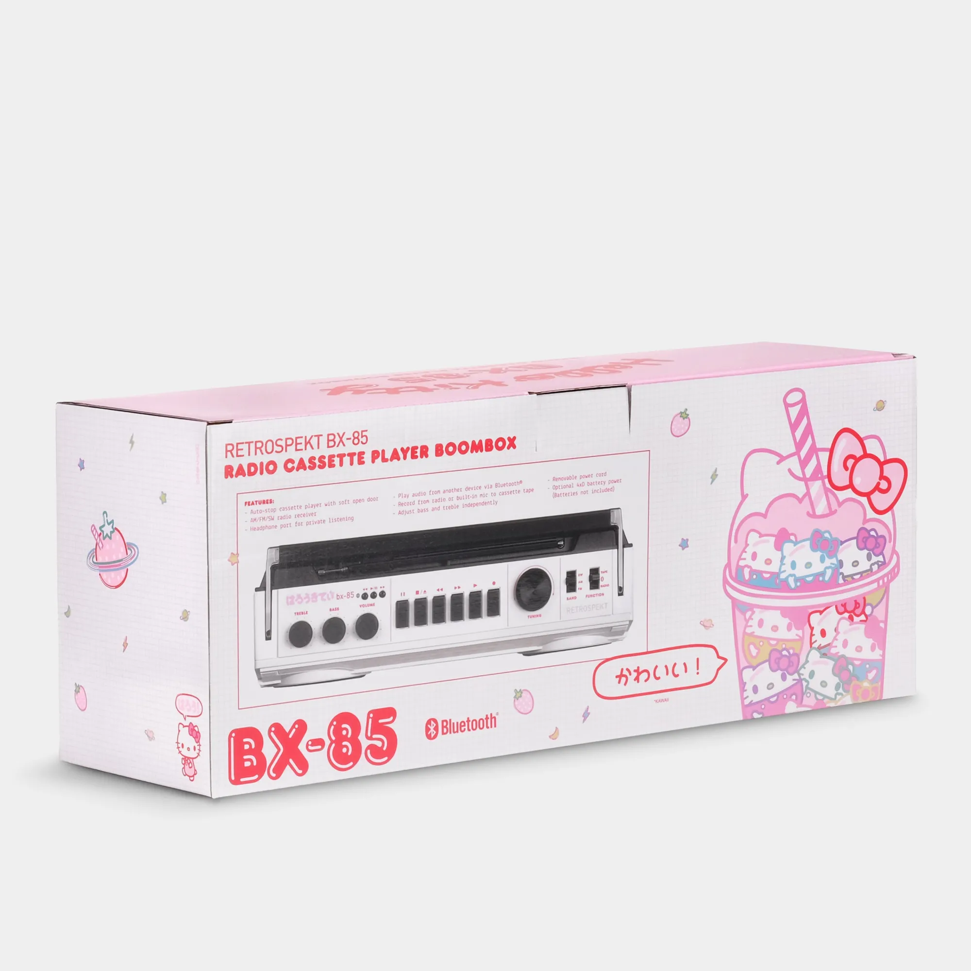 RETROSPEKT Hello Kitty Strawberry Kawaii BX-85 Bluetooth Cassette Player Boombox