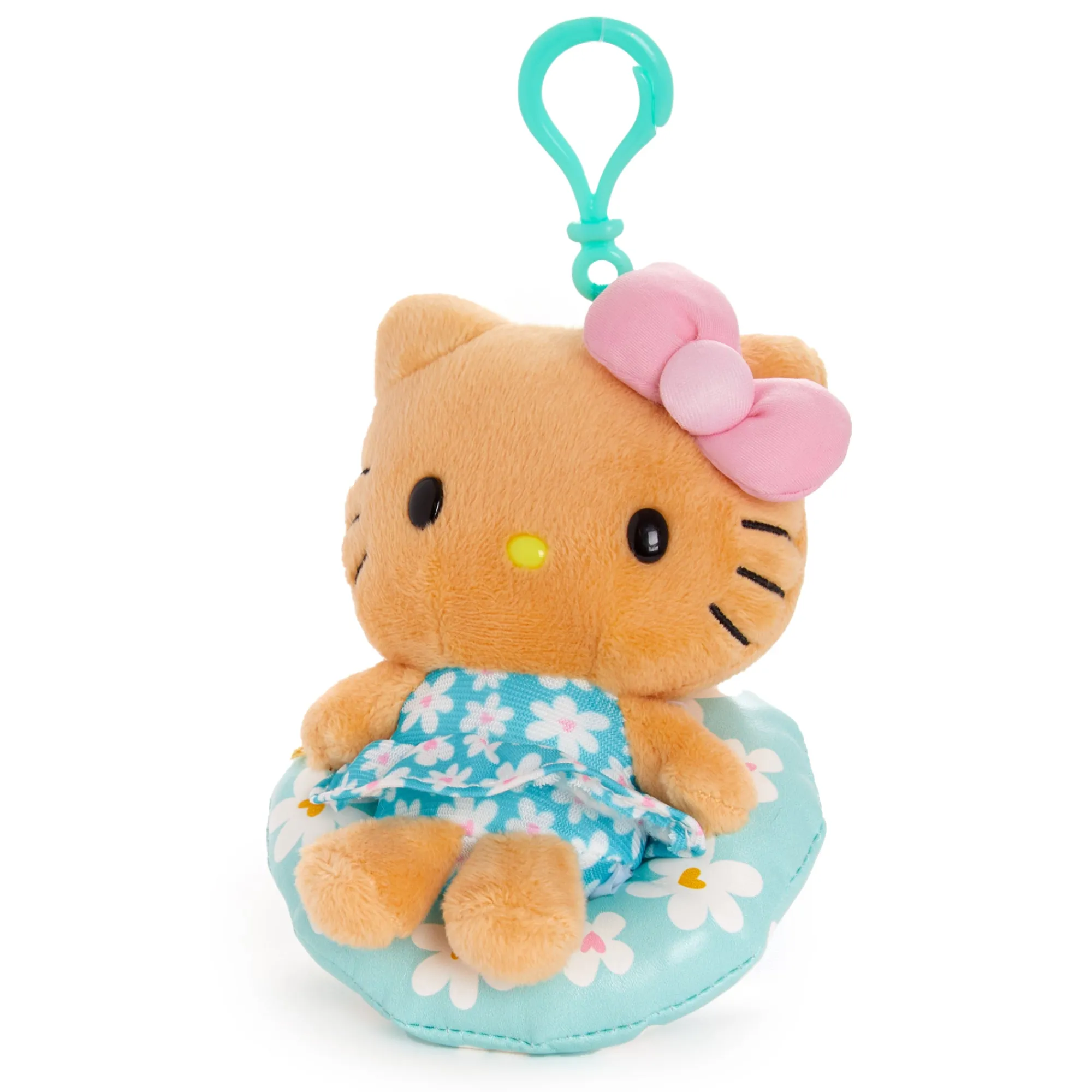 NAKAJIMA CORPORATION Hello Kitty Tanned Plush Mascot Clip (Summer Pool Series)