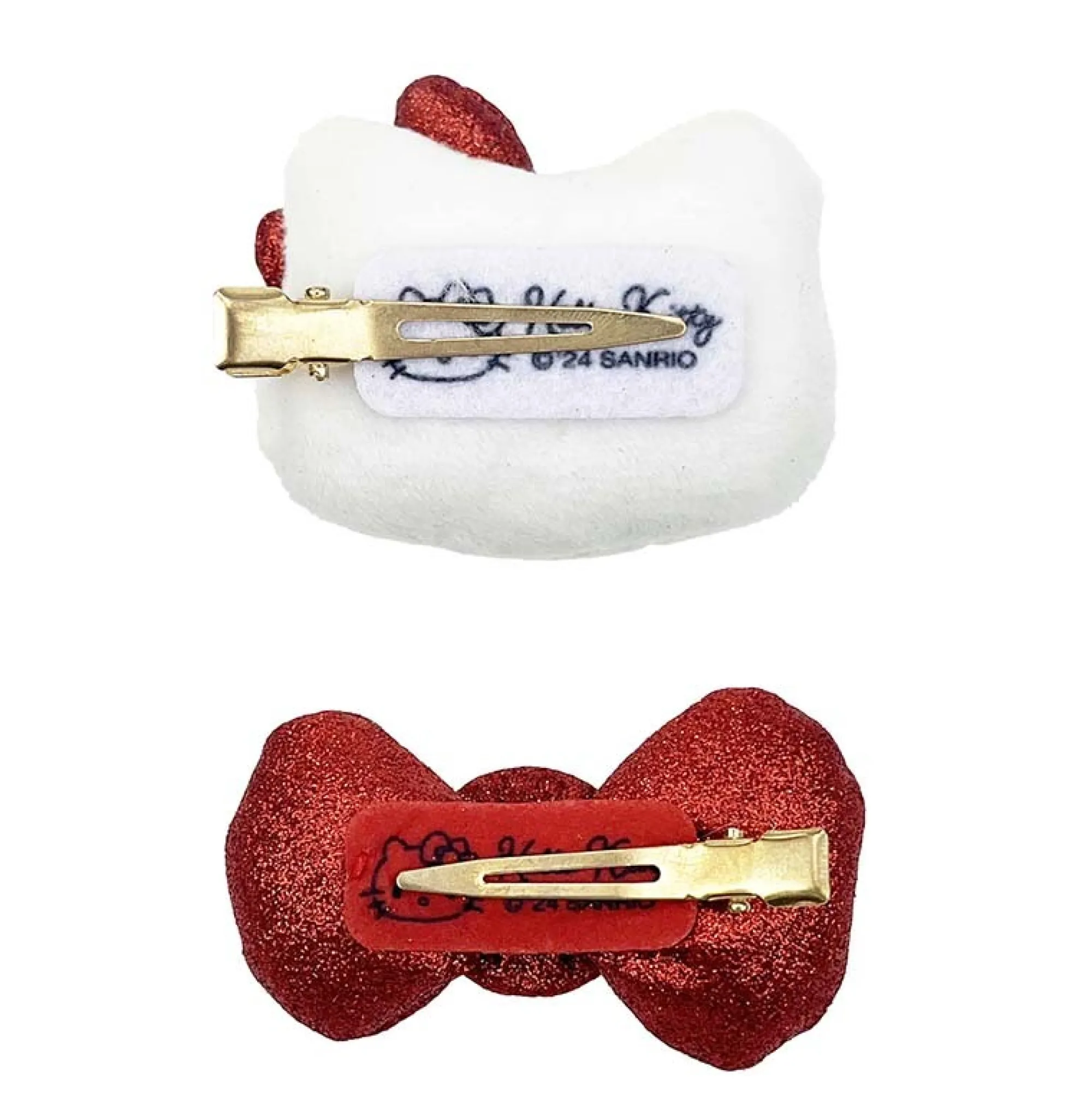 Global Original Hello Kitty 50th Anniv. Hair Clip Set (Metallic Bow Series)