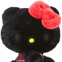 Japan Original Hello Kitty 50th Anniv. Plush Mascot (Black Tartan)