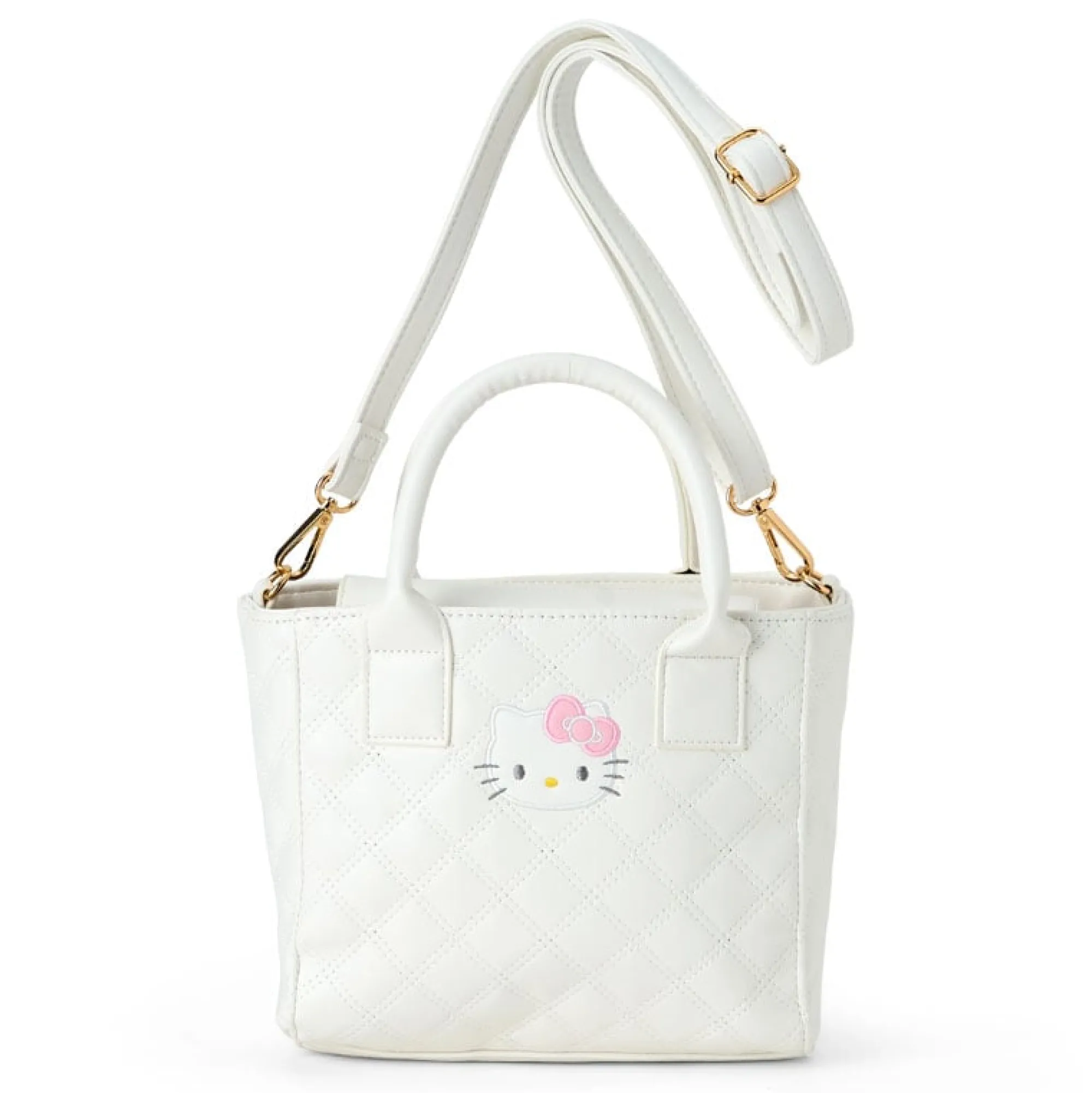 Japan Original Hello Kitty 2-Way Mini Quilted Tote Bag