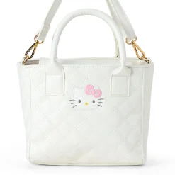 Japan Original Hello Kitty 2-Way Mini Quilted Tote Bag