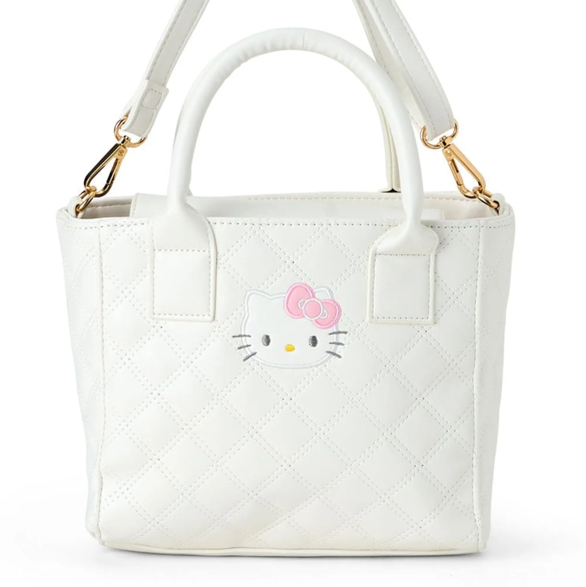Japan Original Hello Kitty 2-Way Mini Quilted Tote Bag