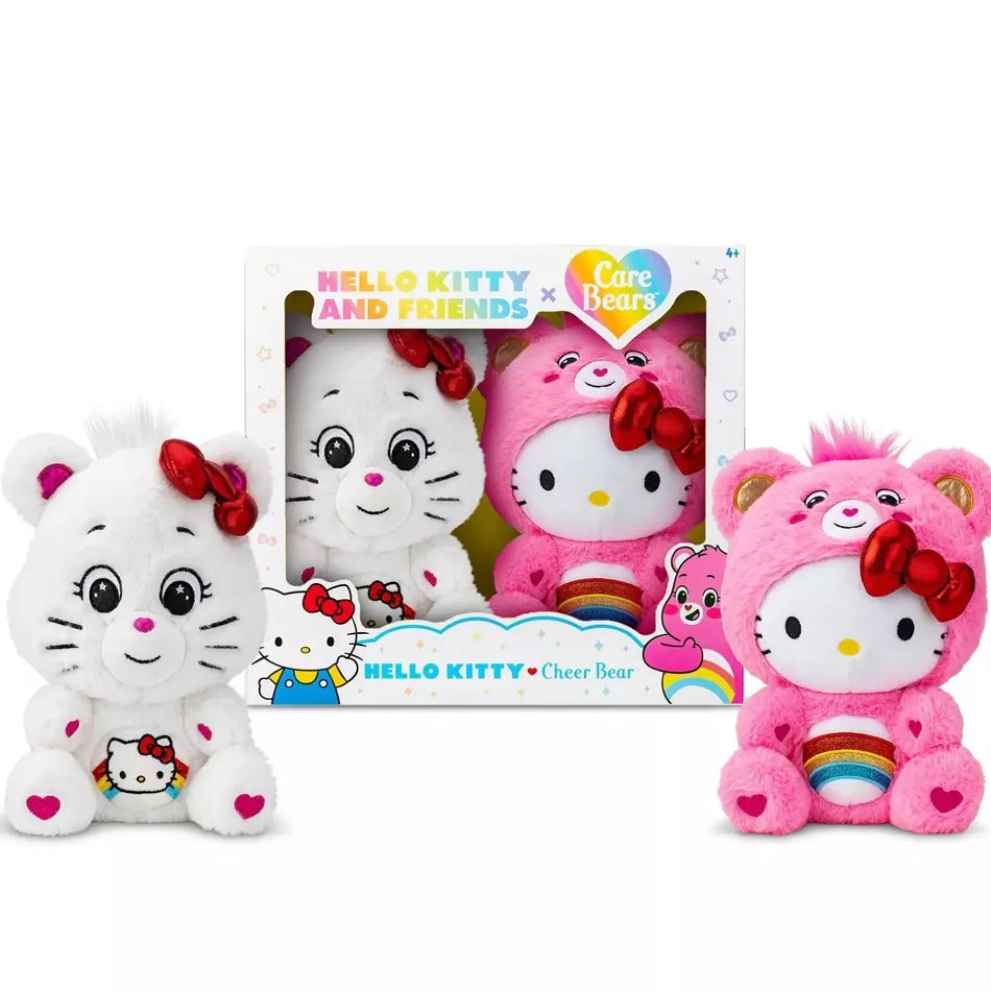 Basic Fun Inc Hello Kitty x Care Bears 2-pc Boxed Plush Set