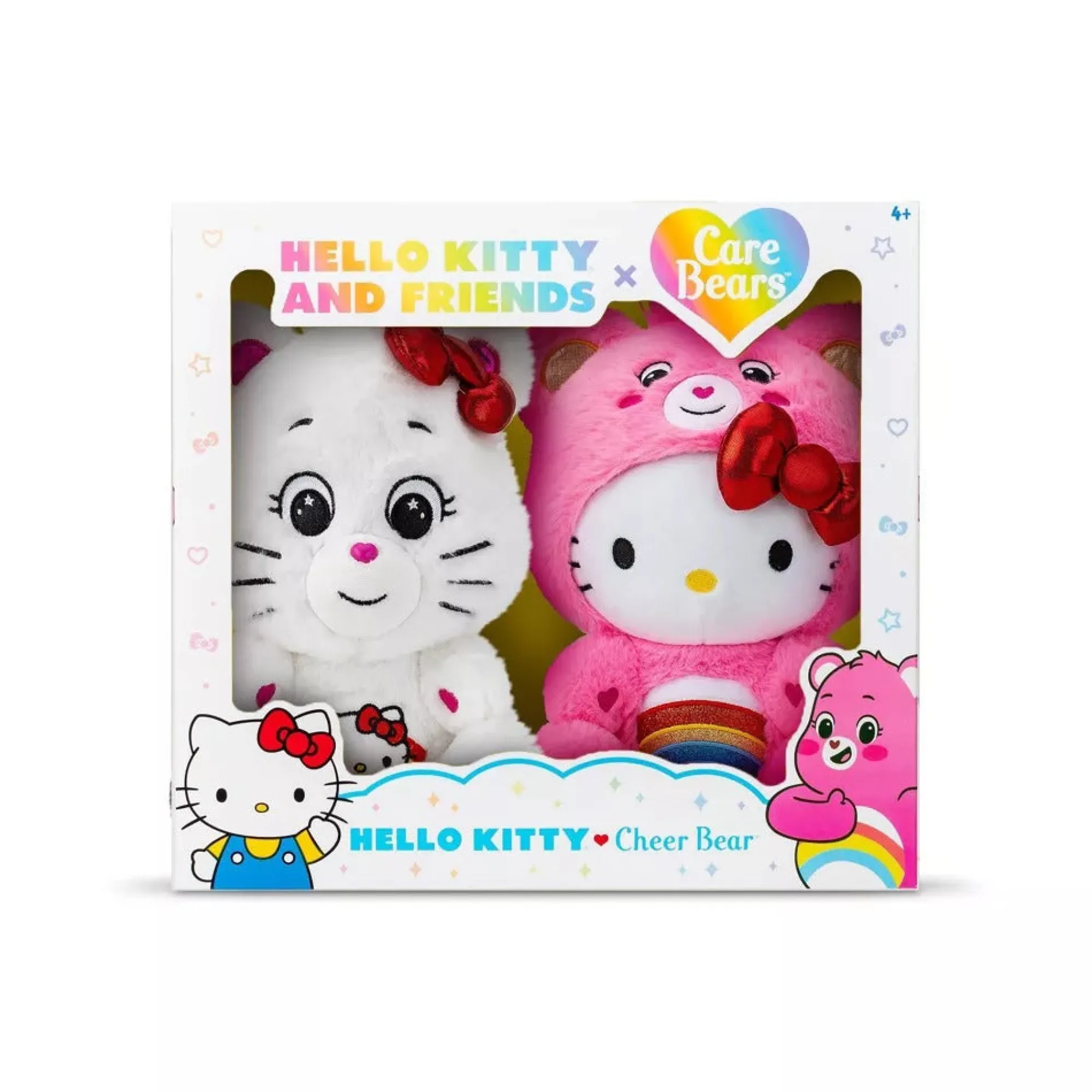 Basic Fun Inc Hello Kitty x Care Bears 2-pc Boxed Plush Set