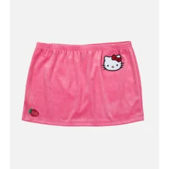 BIOWORLD Hello Kitty x Dumbgood Pink Velour Mini Skirt (50th Anniv.)