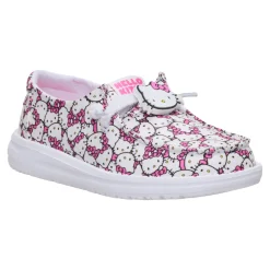 Kids Hey Dude Inc Hello Kitty x HEYDUDE Wendy All-Over Print Slip-On Shoe (Youth)