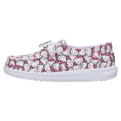 Kids Hey Dude Inc Hello Kitty x HEYDUDE Wendy All-Over Print Slip-On Shoe (Youth)
