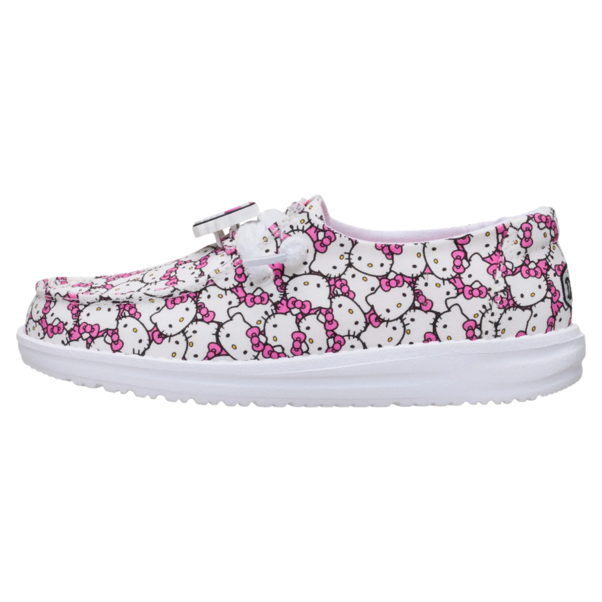 Kids Hey Dude Inc Hello Kitty x HEYDUDE Wendy All-Over Print Slip-On Shoe (Youth)