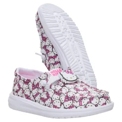 Kids Hey Dude Inc Hello Kitty x HEYDUDE Wendy All-Over Print Slip-On Shoe (Youth)