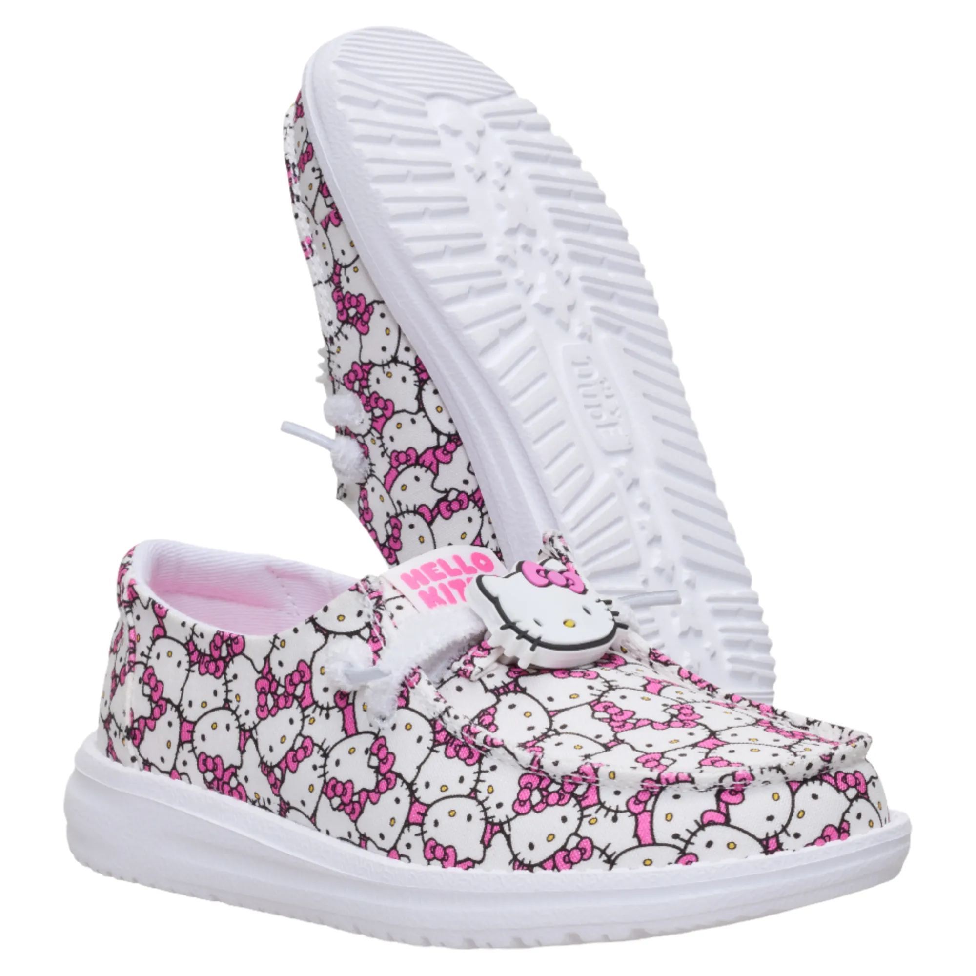Kids Hey Dude Inc Hello Kitty x HEYDUDE Wendy All-Over Print Slip-On Shoe (Youth)