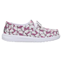 Kids Hey Dude Inc Hello Kitty x HEYDUDE Wendy All-Over Print Slip-On Shoe (Youth)