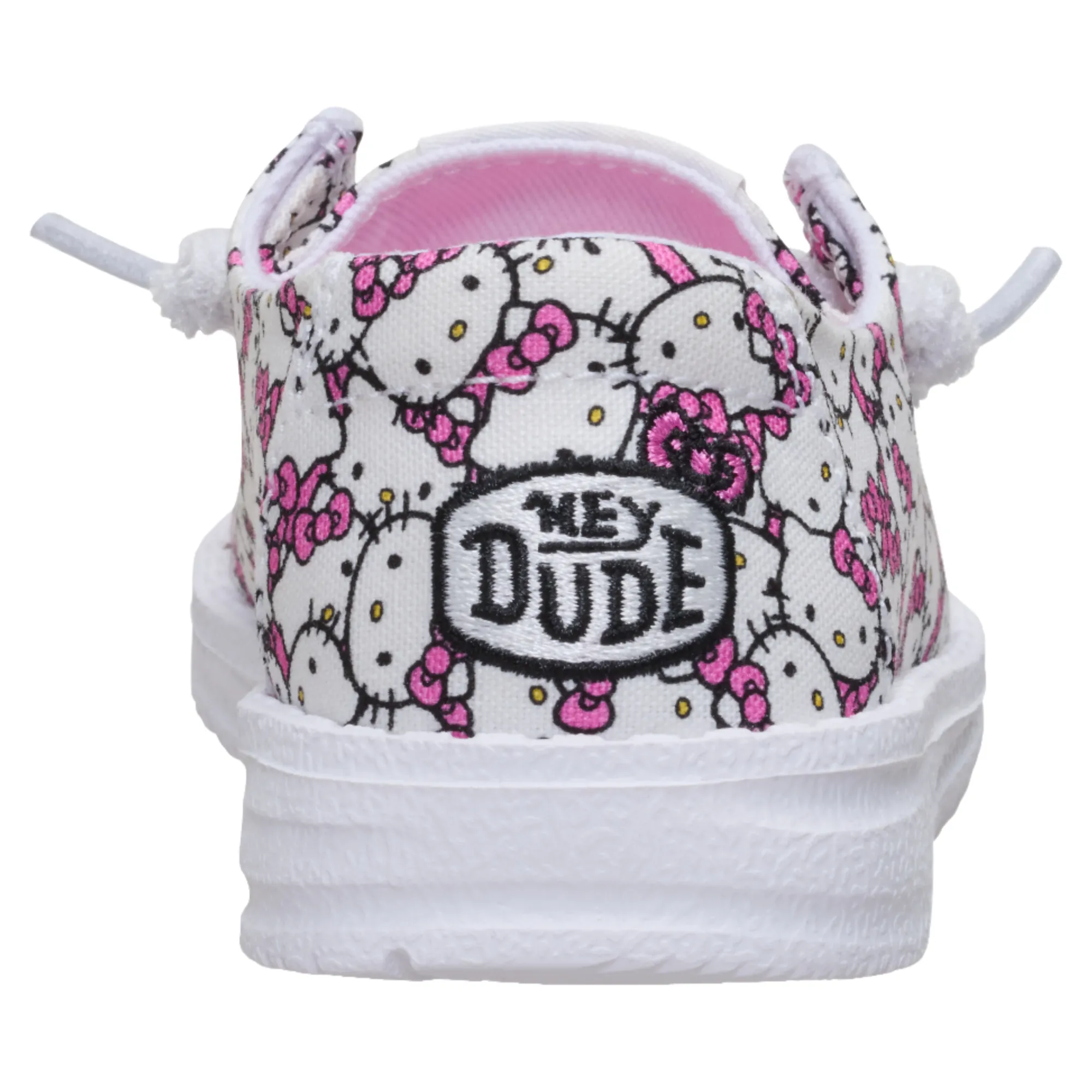 Kids Hey Dude Inc Hello Kitty x HEYDUDE Wendy All-Over Print Slip-On Shoe (Toddler)