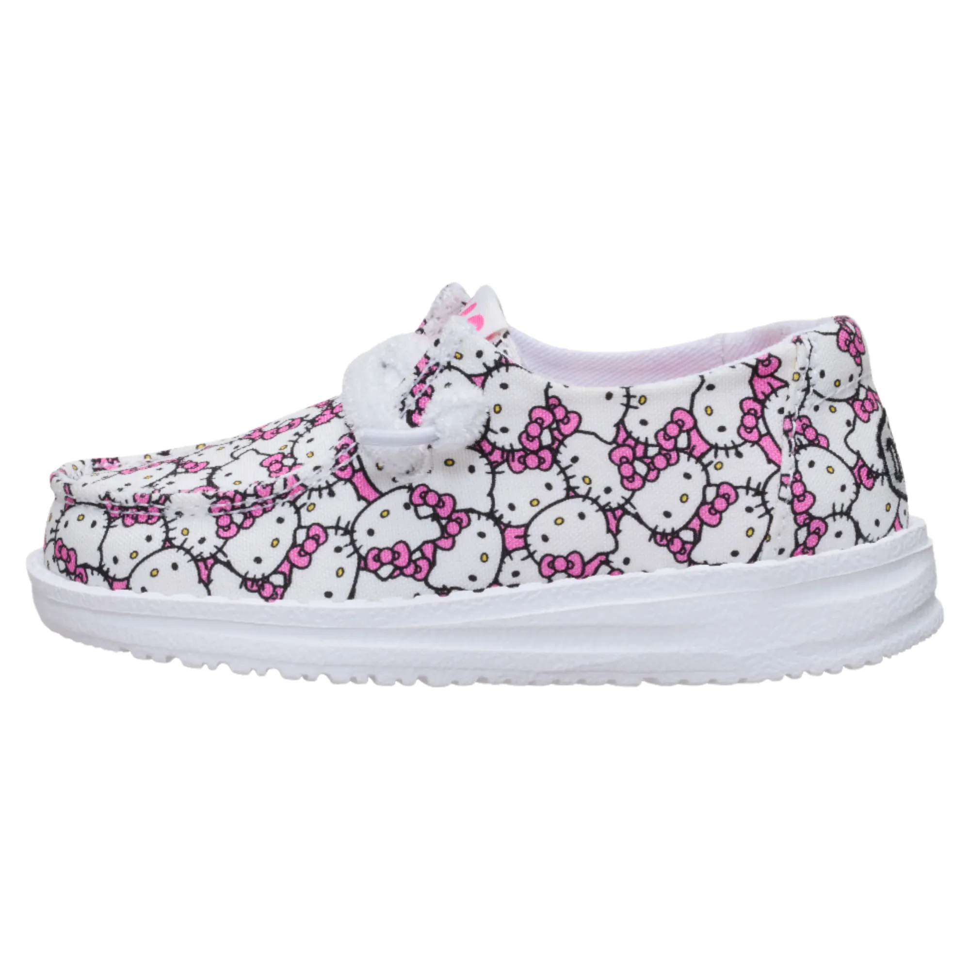 Kids Hey Dude Inc Hello Kitty x HEYDUDE Wendy All-Over Print Slip-On Shoe (Toddler)
