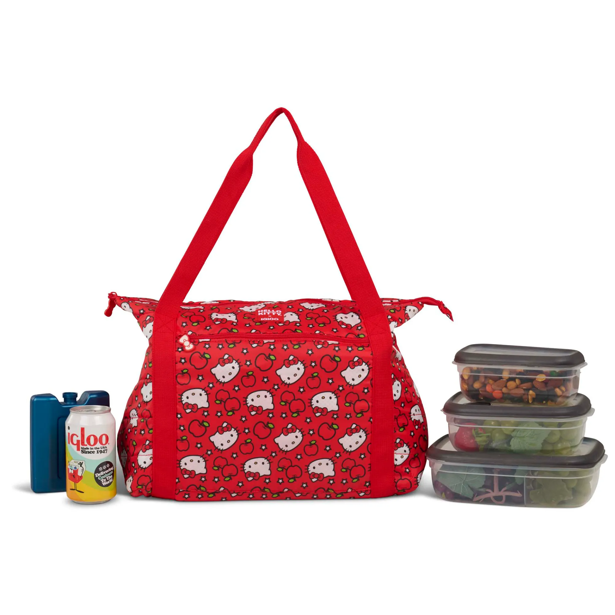 Igloo Products Corp Hello Kitty x Igloo Apples Packable Puffer 20-Can Cooler Bag