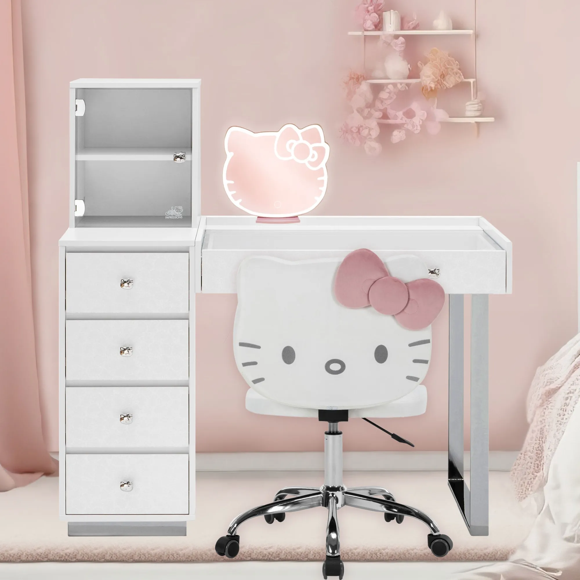Impressions Vanity Co. Hello Kitty x Impressions Vanity SlayStation Duet Vanity Desk