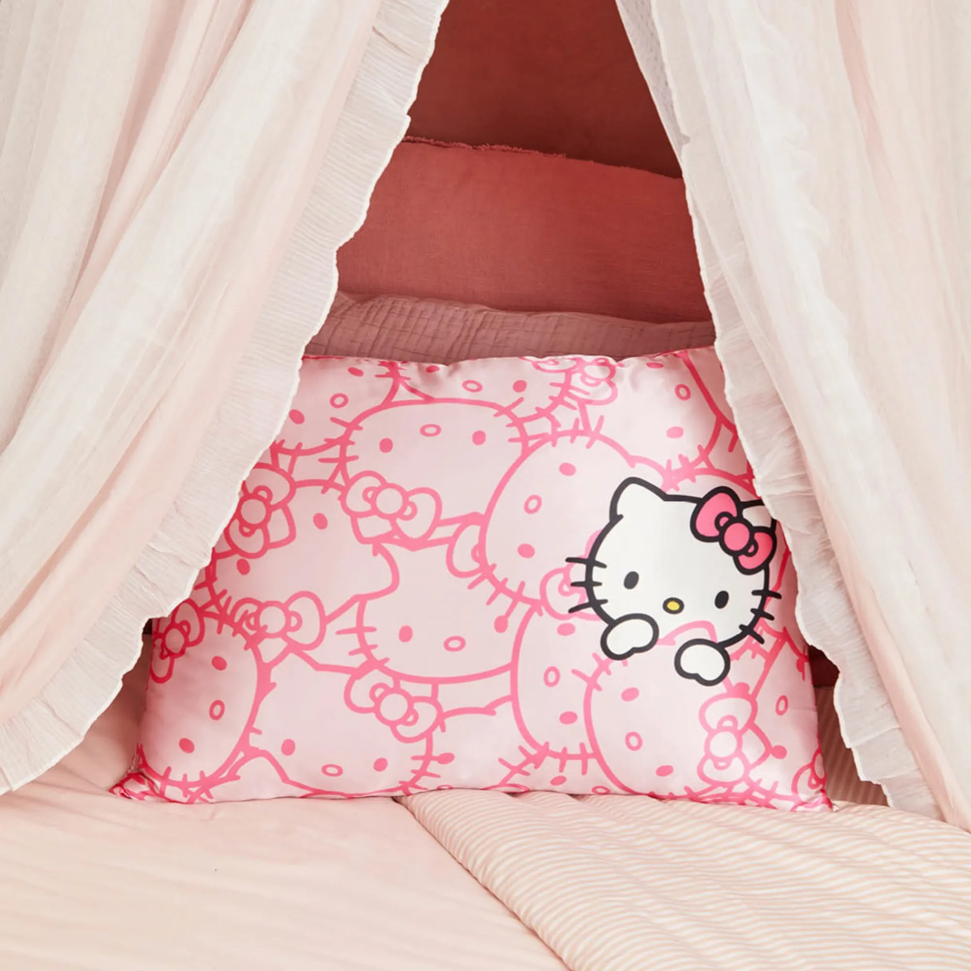 Kitsch LLC Hello Kitty x Kitsch Faces Pillowcase