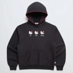 MADHAPPY Hello Kitty x Emotions Midweight Fleece Hoodie (Noir)