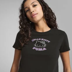 PUMA Hello Kitty x Graphic Baby Tee ( Black)