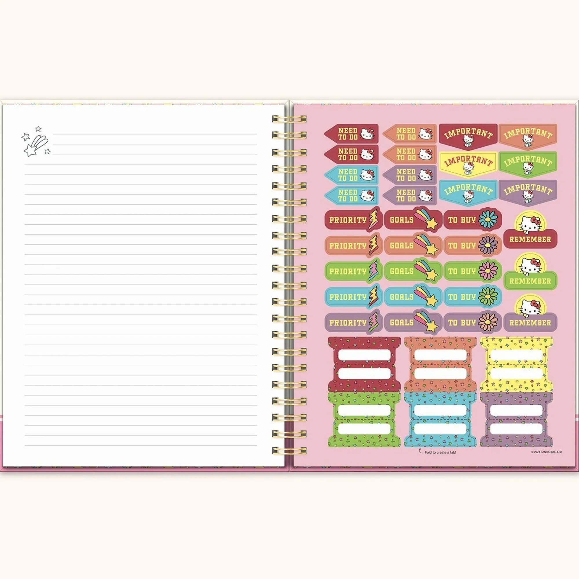 Studio Oh! Hello Kitty x College Letters Extra-Large Spiral Notebook