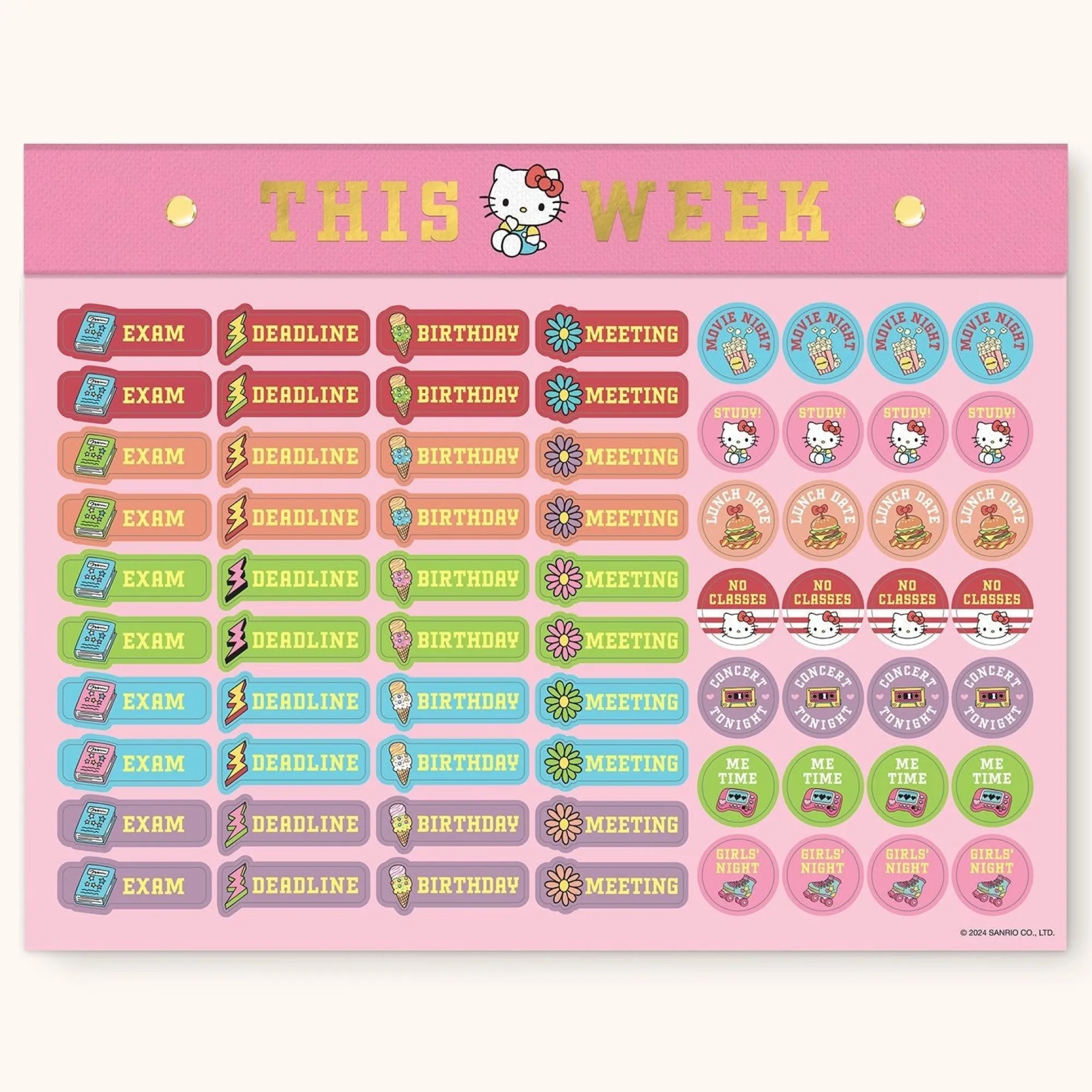 Studio Oh! Hello Kitty x College Letters Weekly Desk Pad