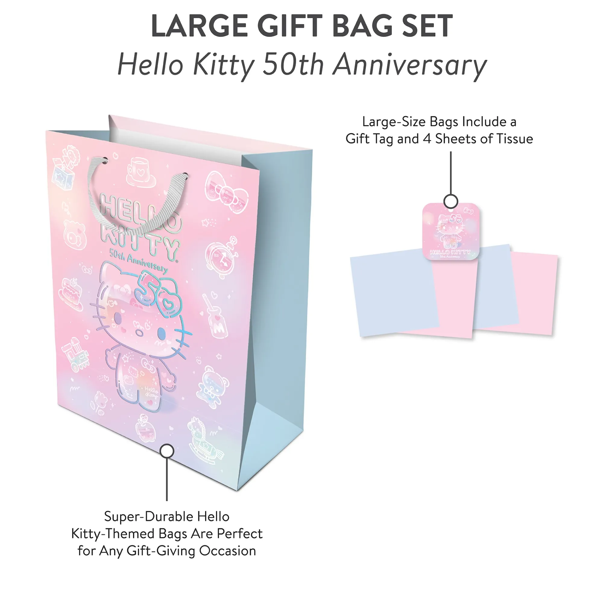 Orange Circle Hello Kitty x Studio Oh! 50th Anniversary Gift Bag Set