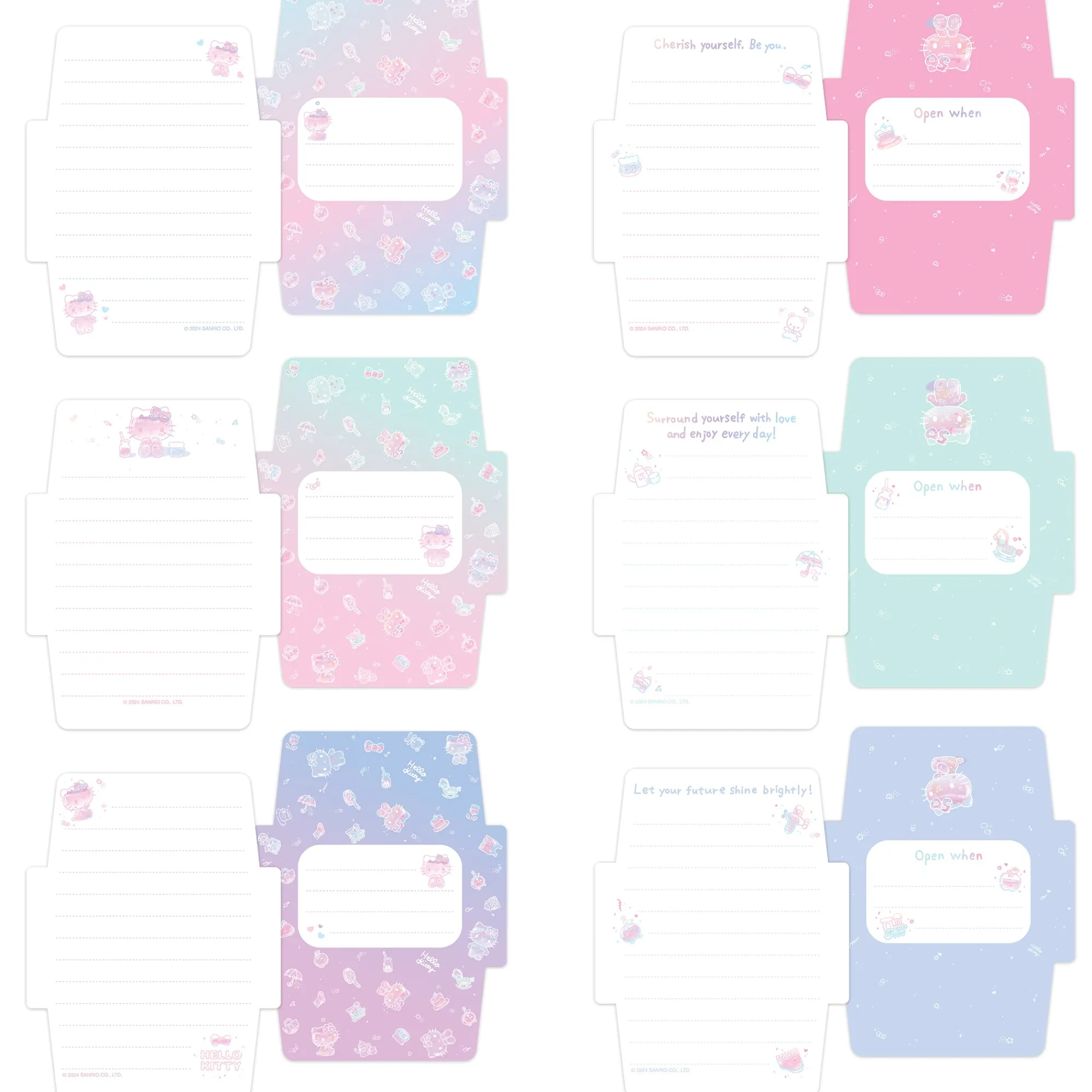 Orange Circle Hello Kitty x Studio Oh! 50th Anniversary Mini Note Cards and Sticker Set