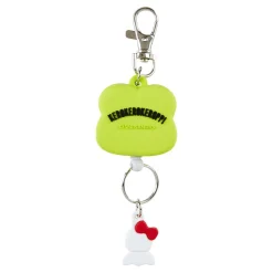 Japan Original Keroppi Bestie Face Badge Reel