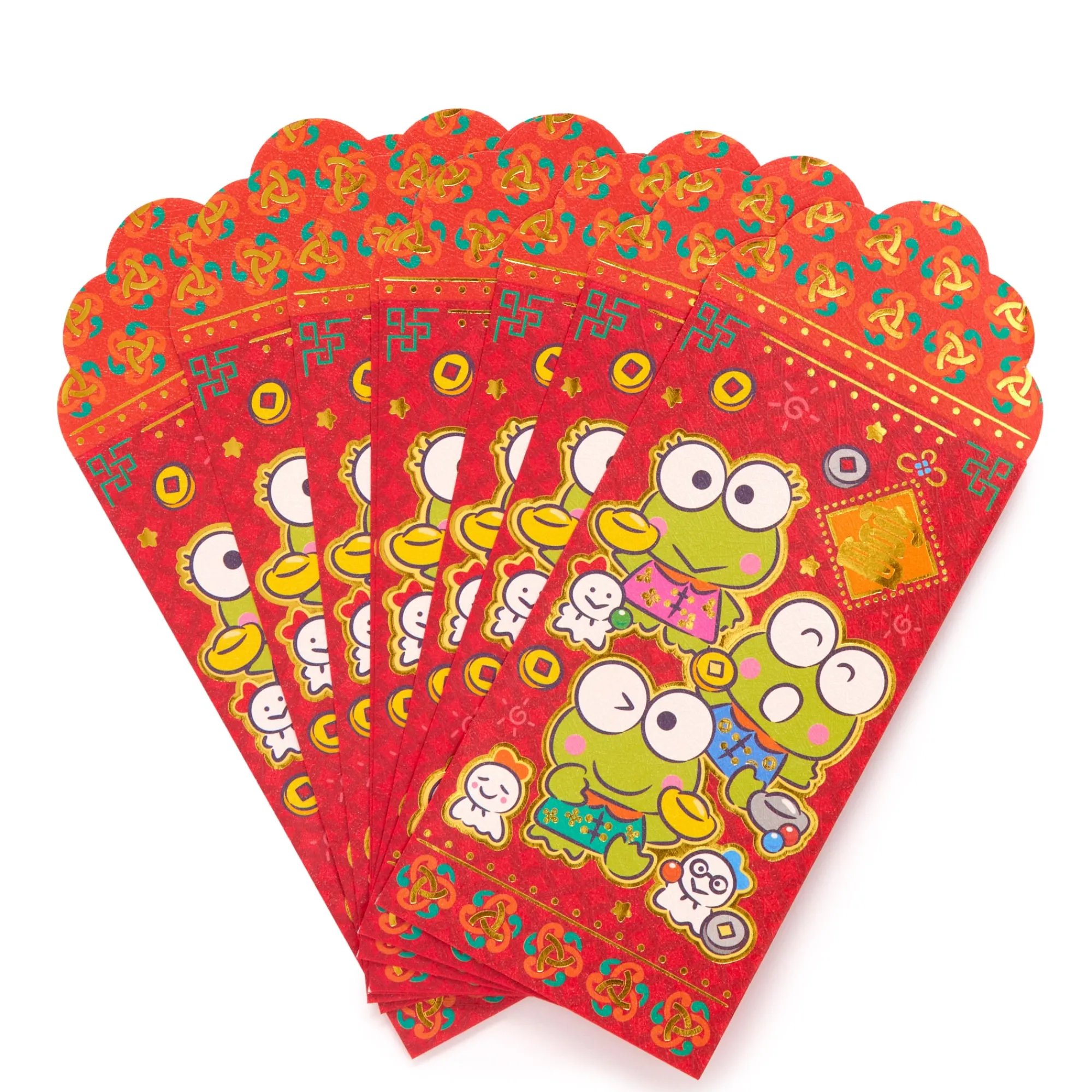 Global Original Keroppi 8-pc Vertical Enclosure Envelopes (Red)