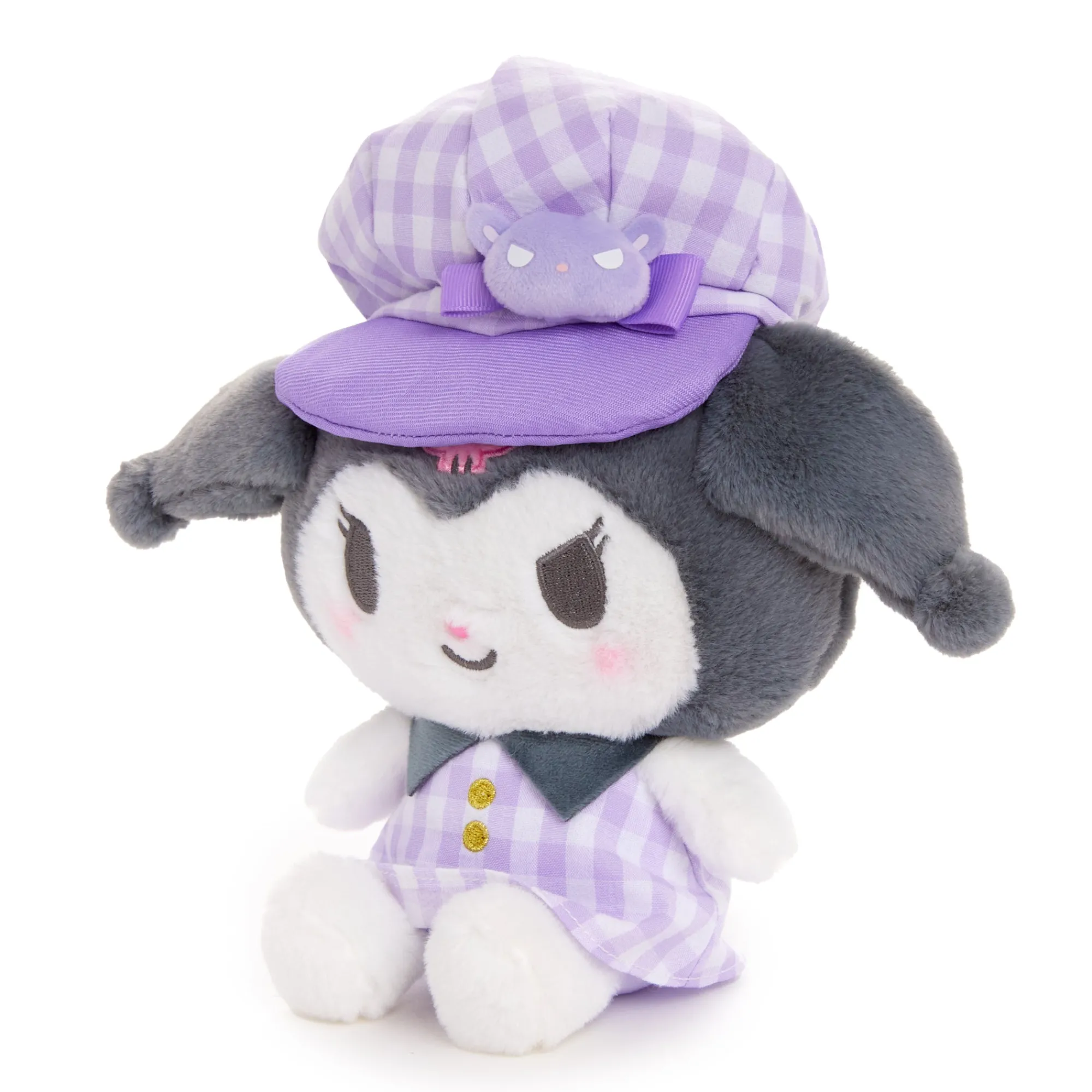 NAKAJIMA CORPORATION Kuromi 8" Plush (Gingham Cap Series)