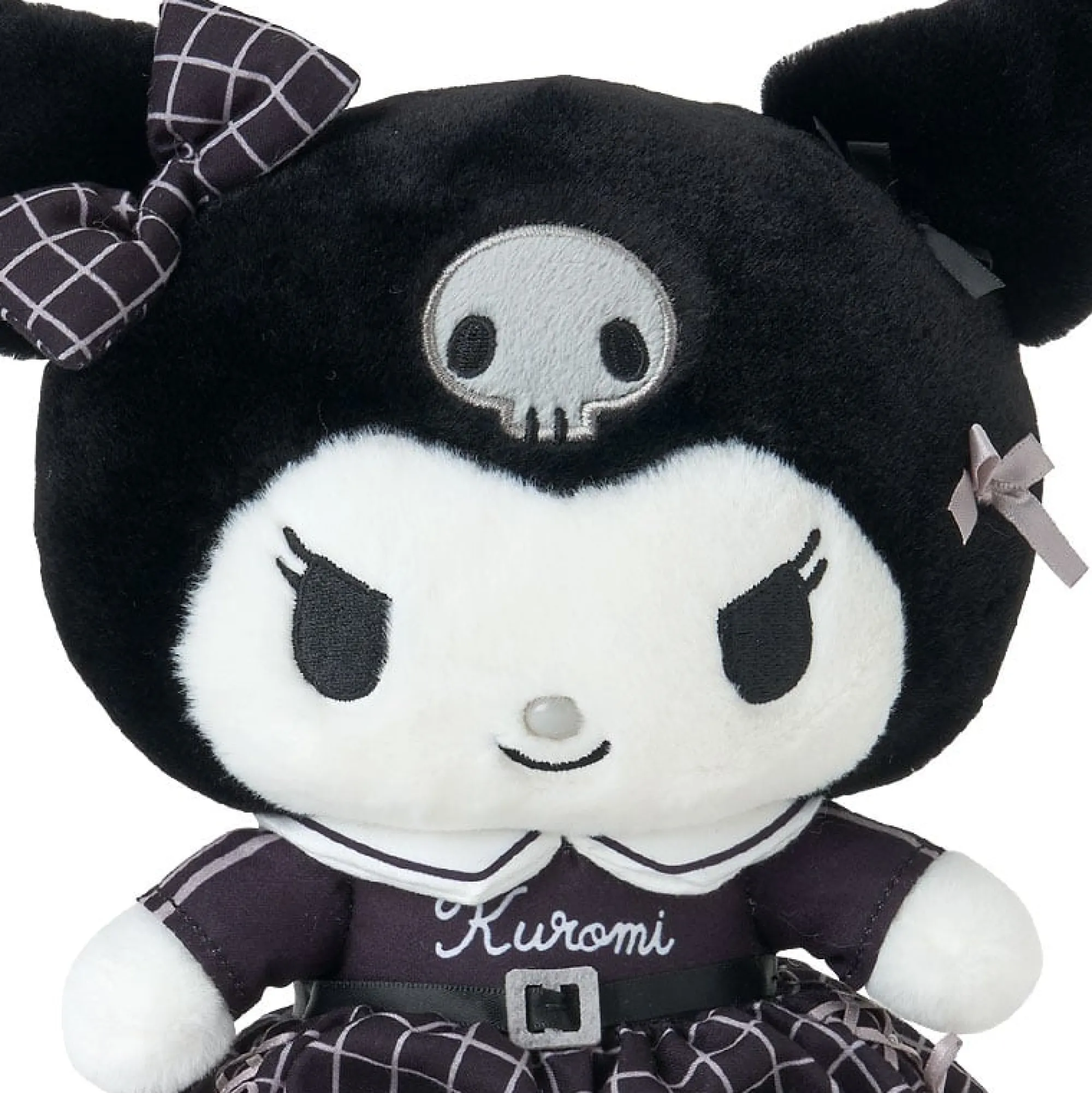 Japan Original Kuromi 8" Plush (Silver Houndstooth Series)