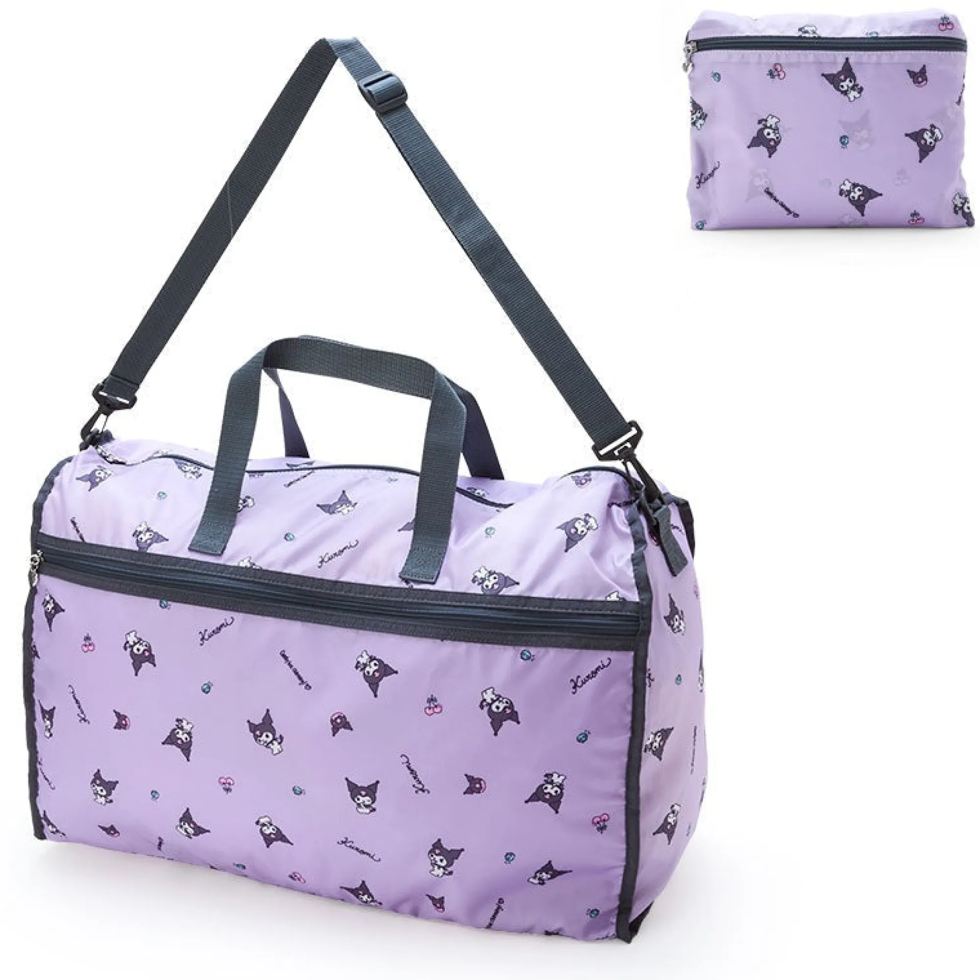 Japan Original Kuromi All-Over Print Foldable Weekender Bag