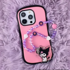 HAMEE Kuromi Beaded Charm Mobile Phone Wrist Strap