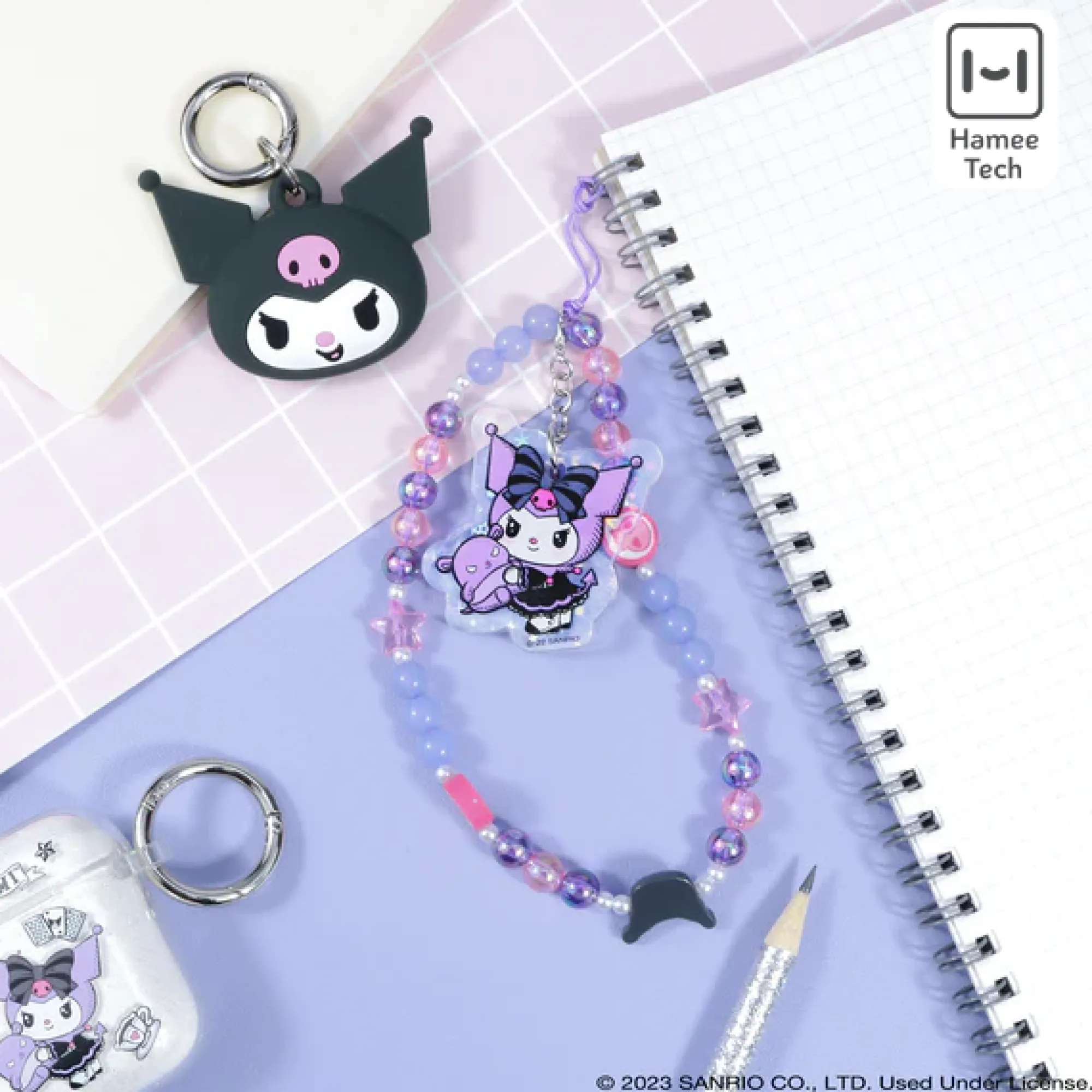 Hamee.com - Hamee US Kuromi Beaded Charm Mobile Phone Wrist Strap (Lolita Version)